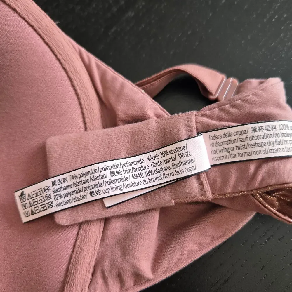 Victoria's Secret Perfect Shape Bra Padded Mauve Underwire 34D